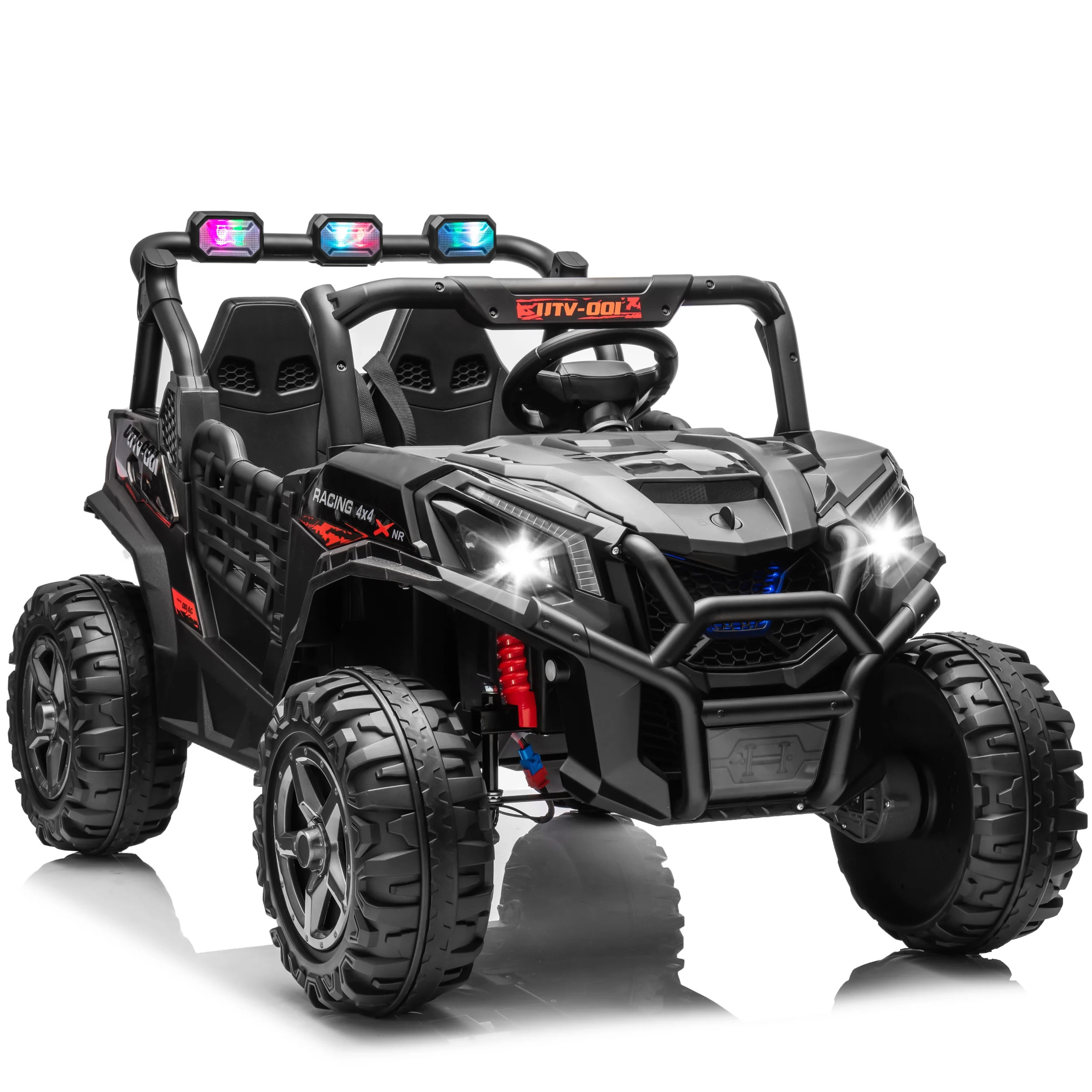 Joyracer 4WD 24 V Ride on Toys UTV with 2 XL Seaters, 4*200W Motor Kid Electric Power Rides with ... | Walmart (US)