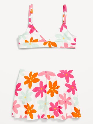 Printed Swim Top and Skirt Set for Girls | Old Navy (US)