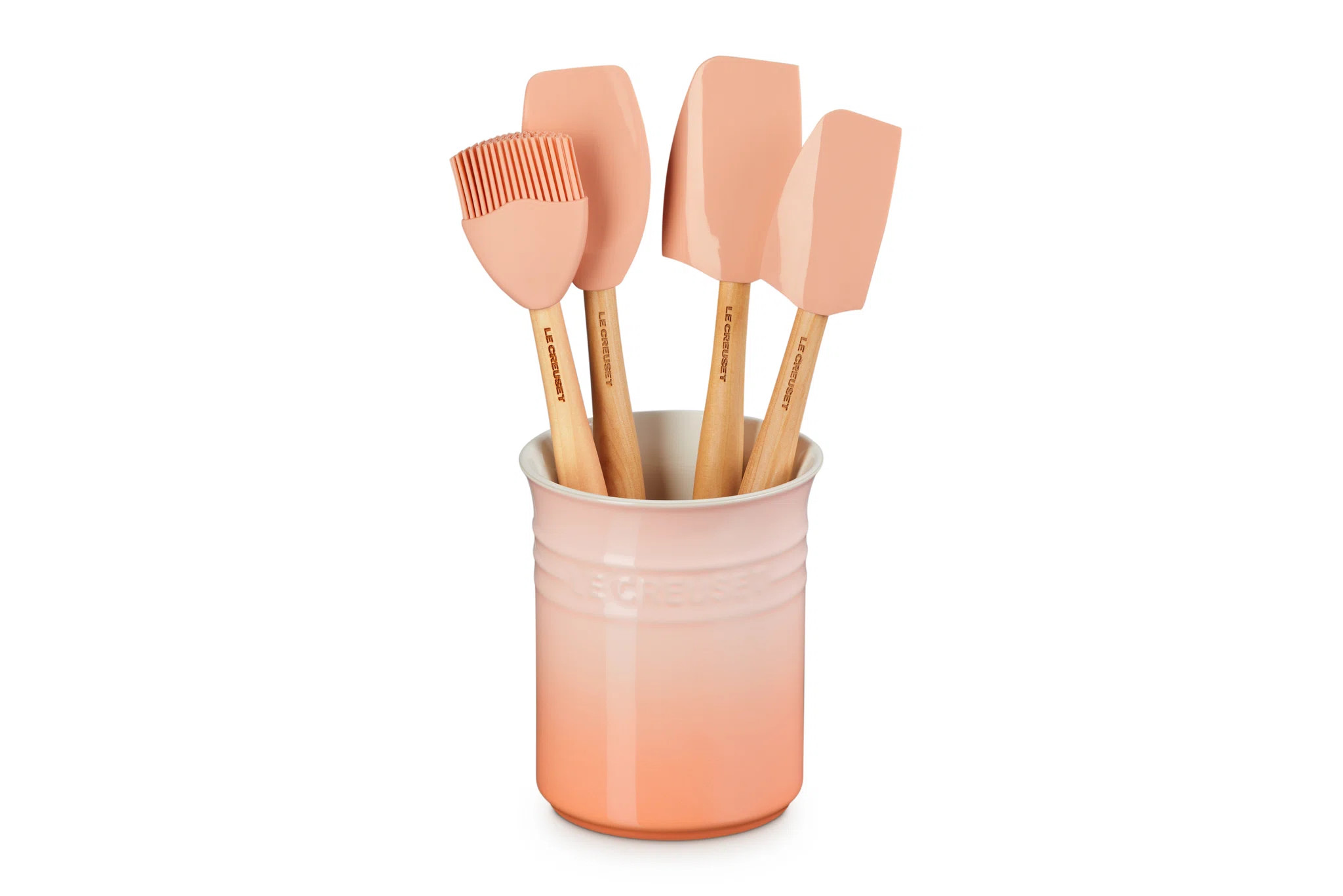 Craft Series 5-Piece Utensil Set With Crock, Peche | Wayfair North America