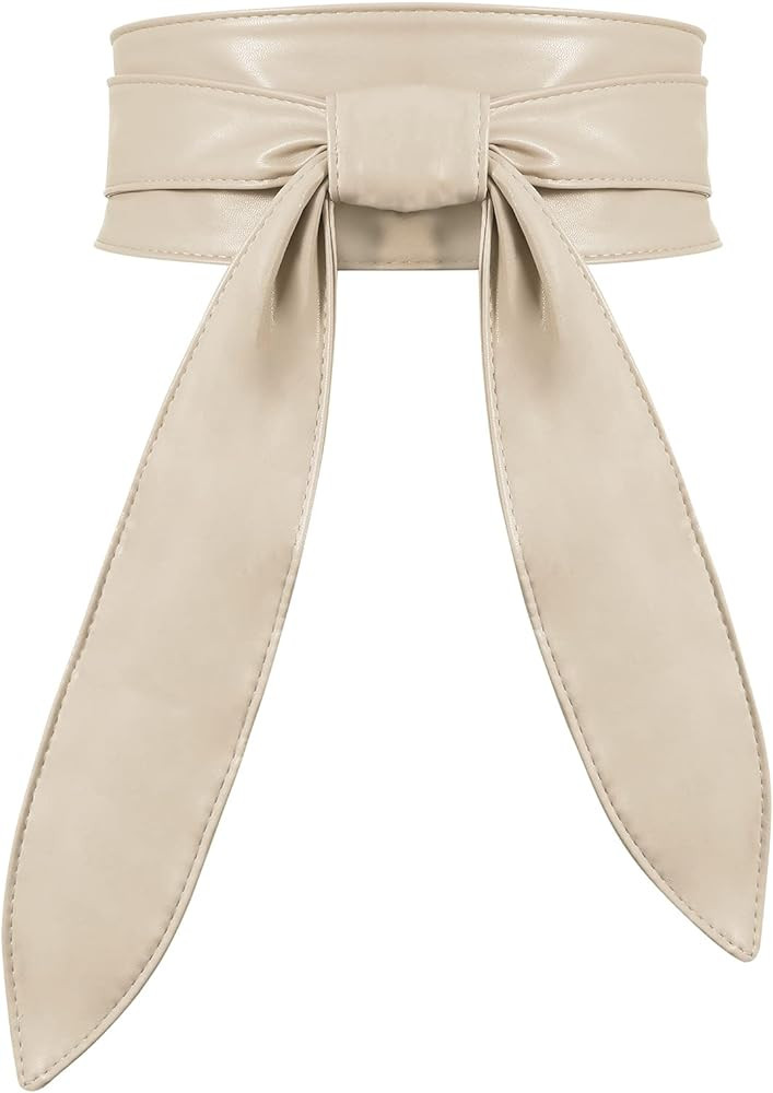 WHIPPY Women Obi Belt Fashion Wrap Around Wide Waistband Knotted Belt for Dress | Amazon (US)