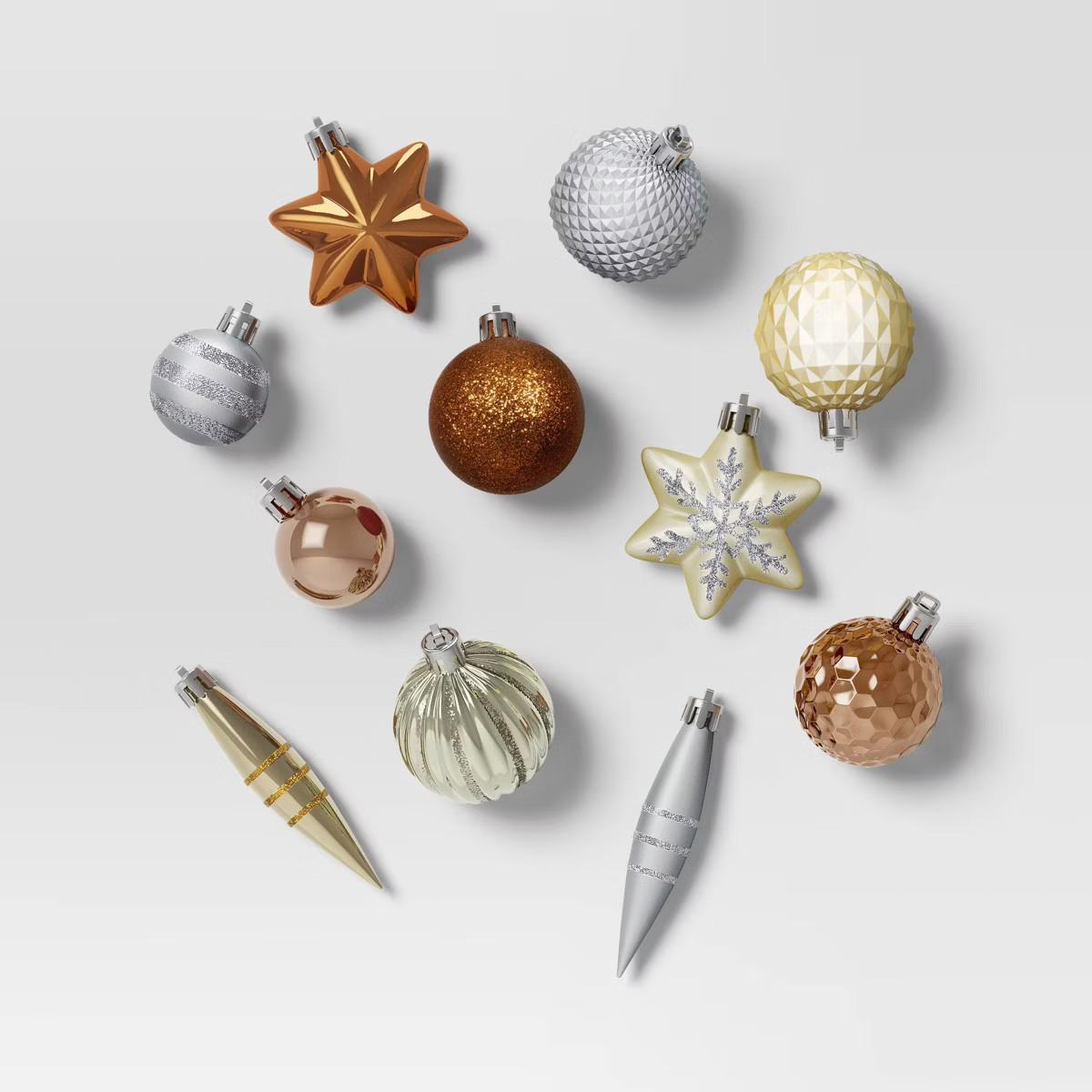 20ct Christmas Mixed Finial Set Metallics - Wondershop™ | Target