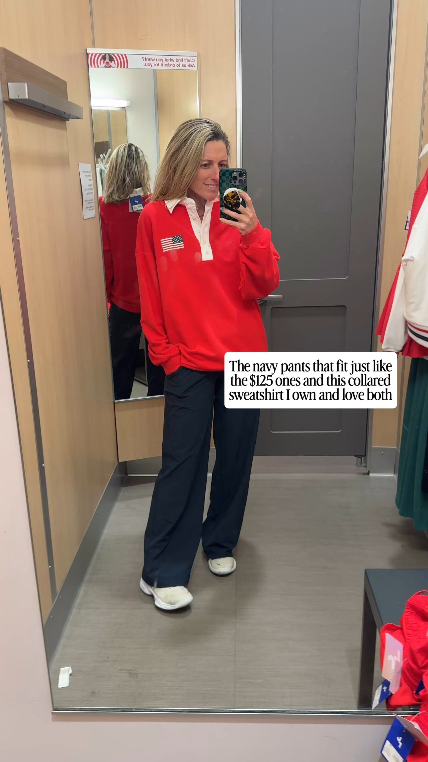 These wide leg pants fit just like my $125 Vuori ones.  I’ve been living in this USA colored sweatshirt.  Happy July 4th!

#TargetStyle #TargetFINDS #July4Outfit ￼

#LTKSeasonal #LTKActive #LTKootd
