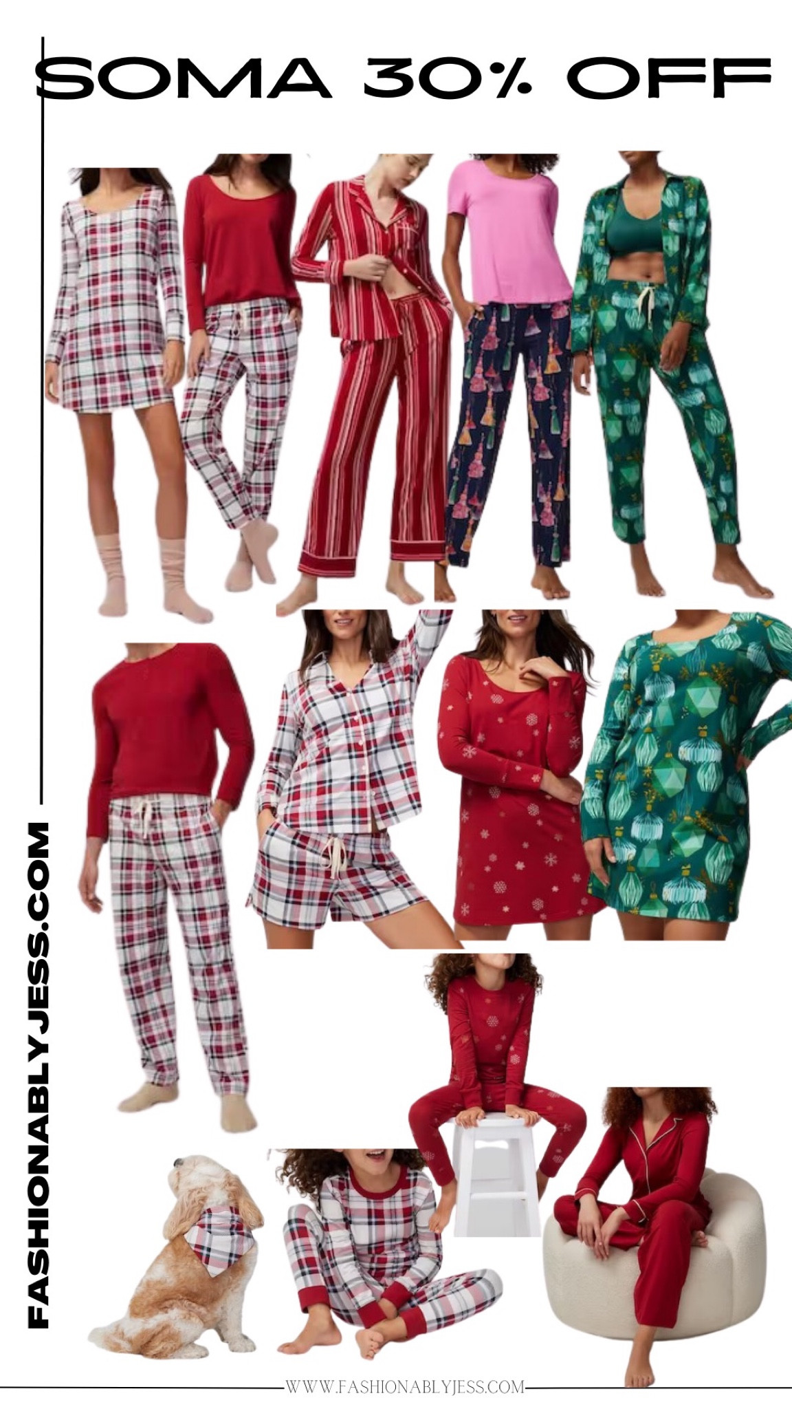 So many cute holiday outfits and pajamas now on SALE at Soma! 

#LTKsalealert #LTKHoliday #LTKover40