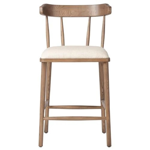 Bella Modern Classic Cream Performance Windsor Counter Stool | Kathy Kuo Home