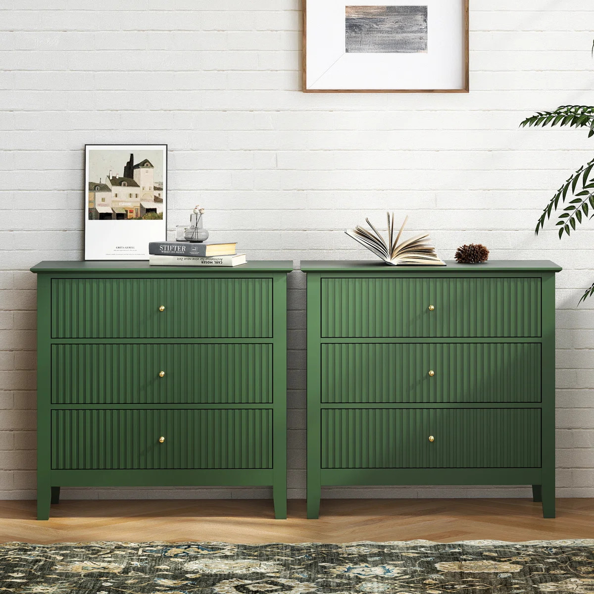3 Drawer Dresser Set \uff08set Of 2) | Wayfair North America