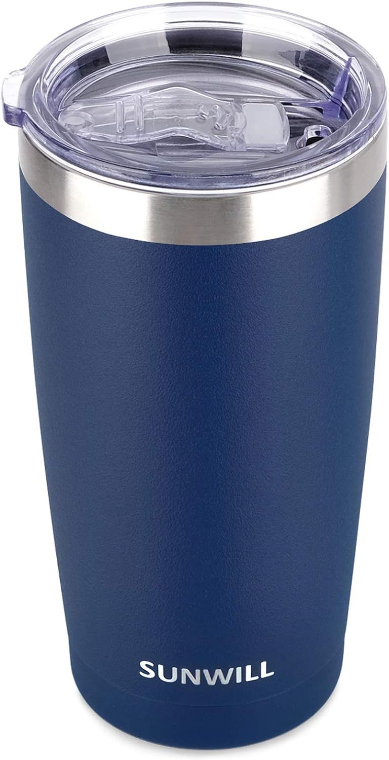 SUNWILL 20oz Tumbler with Lid, Stainless Steel Vacuum Insulated Double Wall Travel Tumbler, Durab... | Amazon (US)