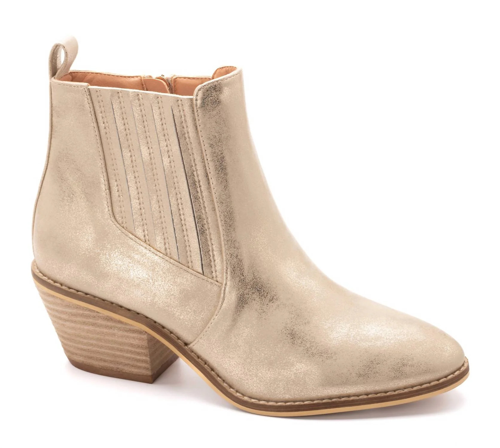 Potion Bootie In Gold Metallic | Shop Simon