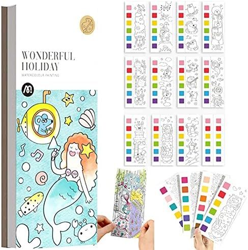 Pocket Watercolor Painting Book for Kids, Watercolor Paint Bookmark Kit, Pocket Watercolor Book, ... | Amazon (US)