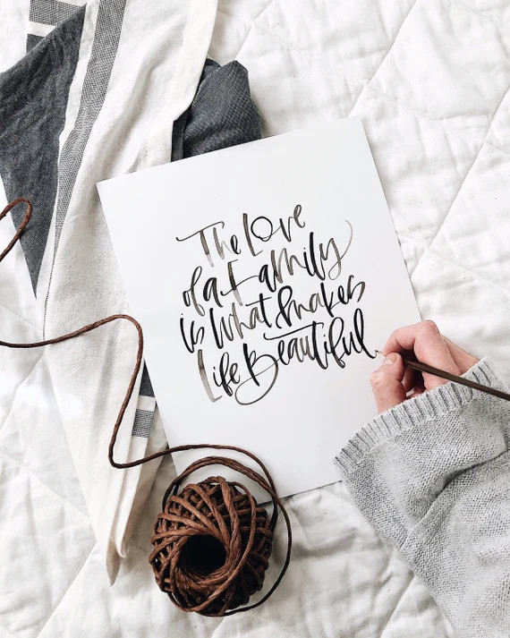 Hand Lettered Watercolor Print Calligraphy Print Calligraphy | Etsy | Etsy (US)