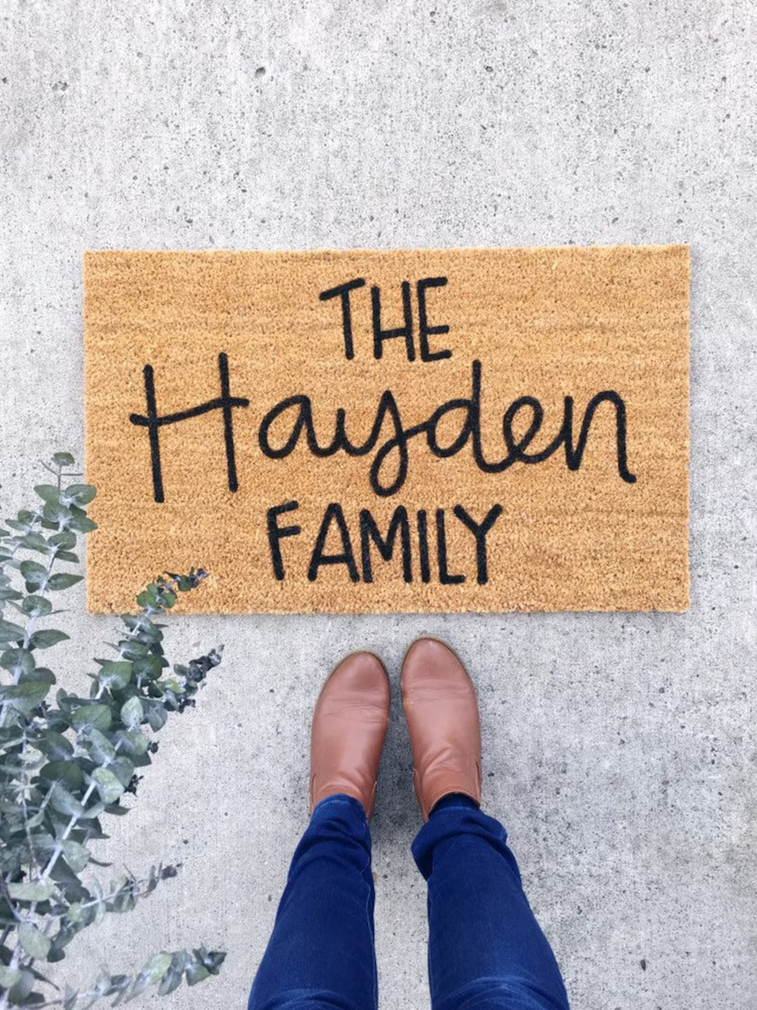 Custom Family Name Doormat . Wedding Gift . Personalized Welcome Mat . Coir Mat . Cute Door Mat .... | Etsy (US)