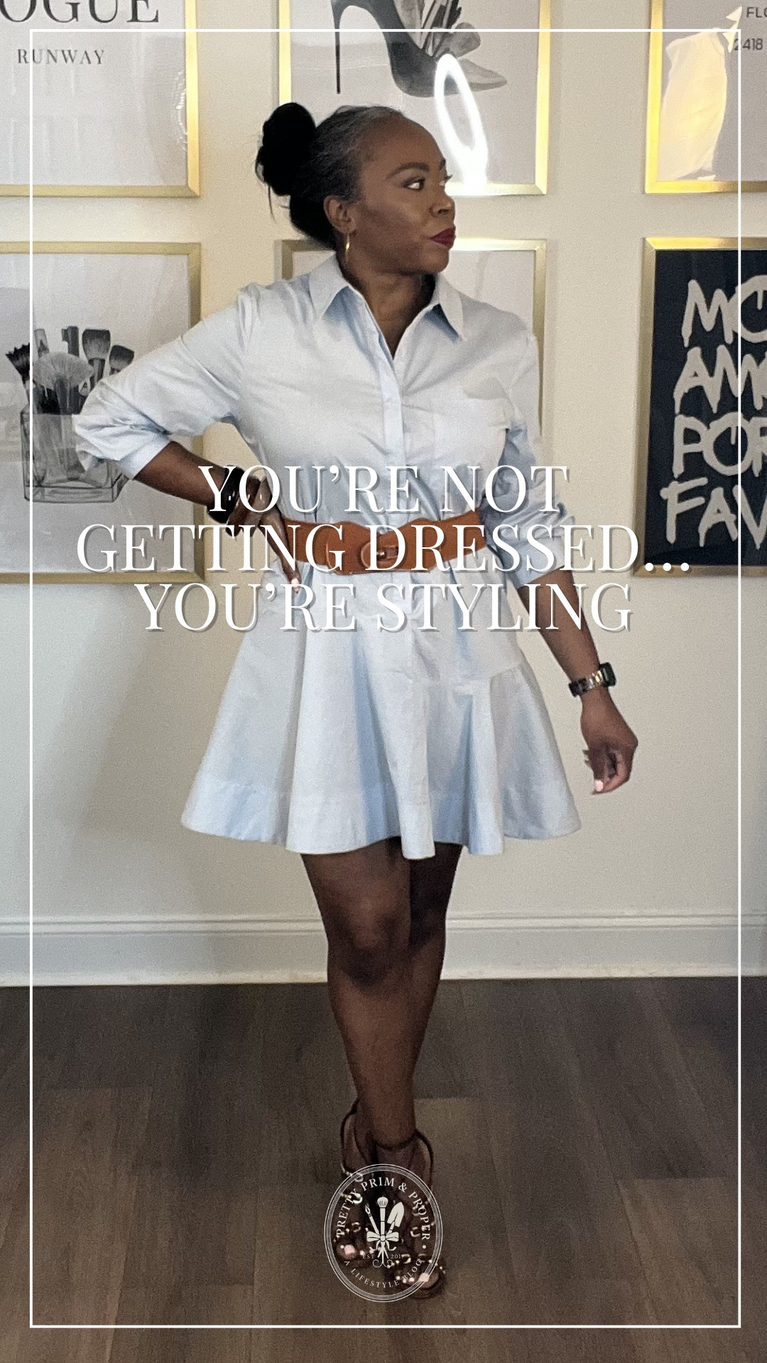 Getting dressed is putting on clothes.

Styling is what makes an outfit memorable. ✨

Today I’m showing how a simple shirt dress completely changes with the right accessories, shoes, and a few intentional styling details. Never underestimate what a belt, jewelry, and rolled sleeves can do.

Everything is linked in my LTK!

#LTKStyleTip #LTKFashion #LTKFinds #ShirtDress #ClassicStyle #WardrobeEssentials #StyleOver40 #ElevatedBasics #WardrobeInspiration #EverydayStyle

#LTKOver40 #LTKWorkwear