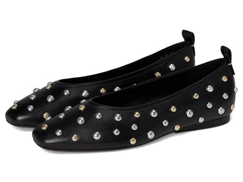 Naturalizer 27 Edit Womens Carla Ballet Flat, Black Stud Leather, 9.5 M | Amazon (US)