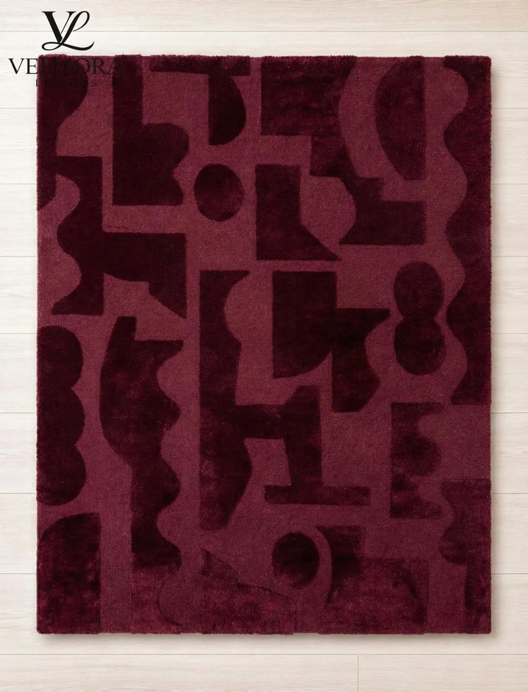 Hand Tufted New Zealand Wool Rug, Modern Abstract High-Low Pile | Etsy (US)