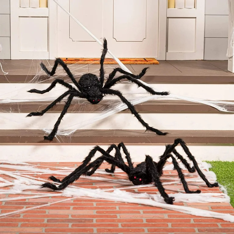 Ayieyill 60 In Giant Spider Halloween Decorations Outdoor, Scary Large Spider for Halloween Yard ... | Walmart (US)
