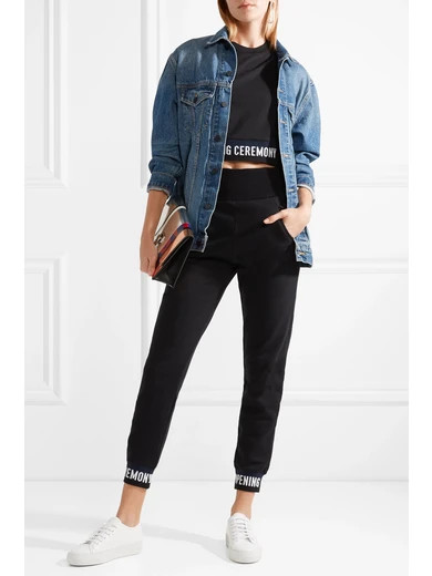 Cotton-jersey track pants | NET-A-PORTER (UK & EU)