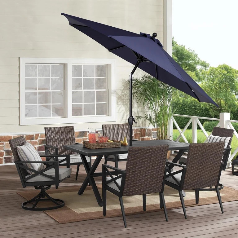 Better Homes & Gardens 9' Navy Patio Umbrella, Crank Lift and 3 Position Tilt | Walmart (US)