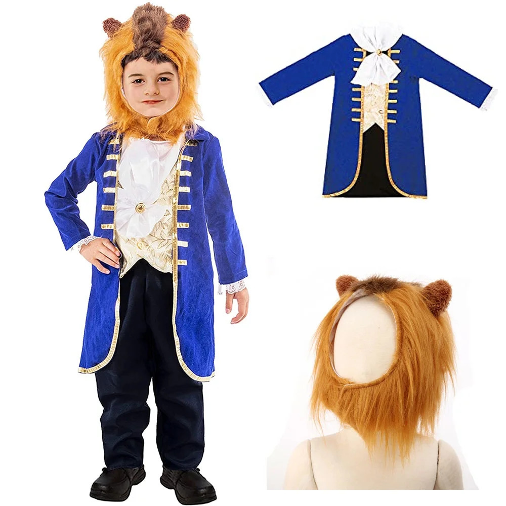 Boys Kids Beast Costume Charming Dress Up Cosplay Pretend Play Halloween Party - Walmart.com | Walmart (US)