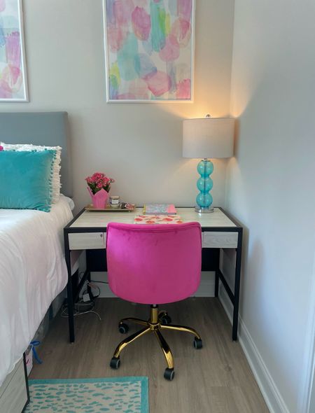 Desk area of my bedroom 💖💖💖💖 Colorful, preppy, and girly are the three ways I’d describe my room 😍

#LTKunder100 #LTKunder50 #LTKhome