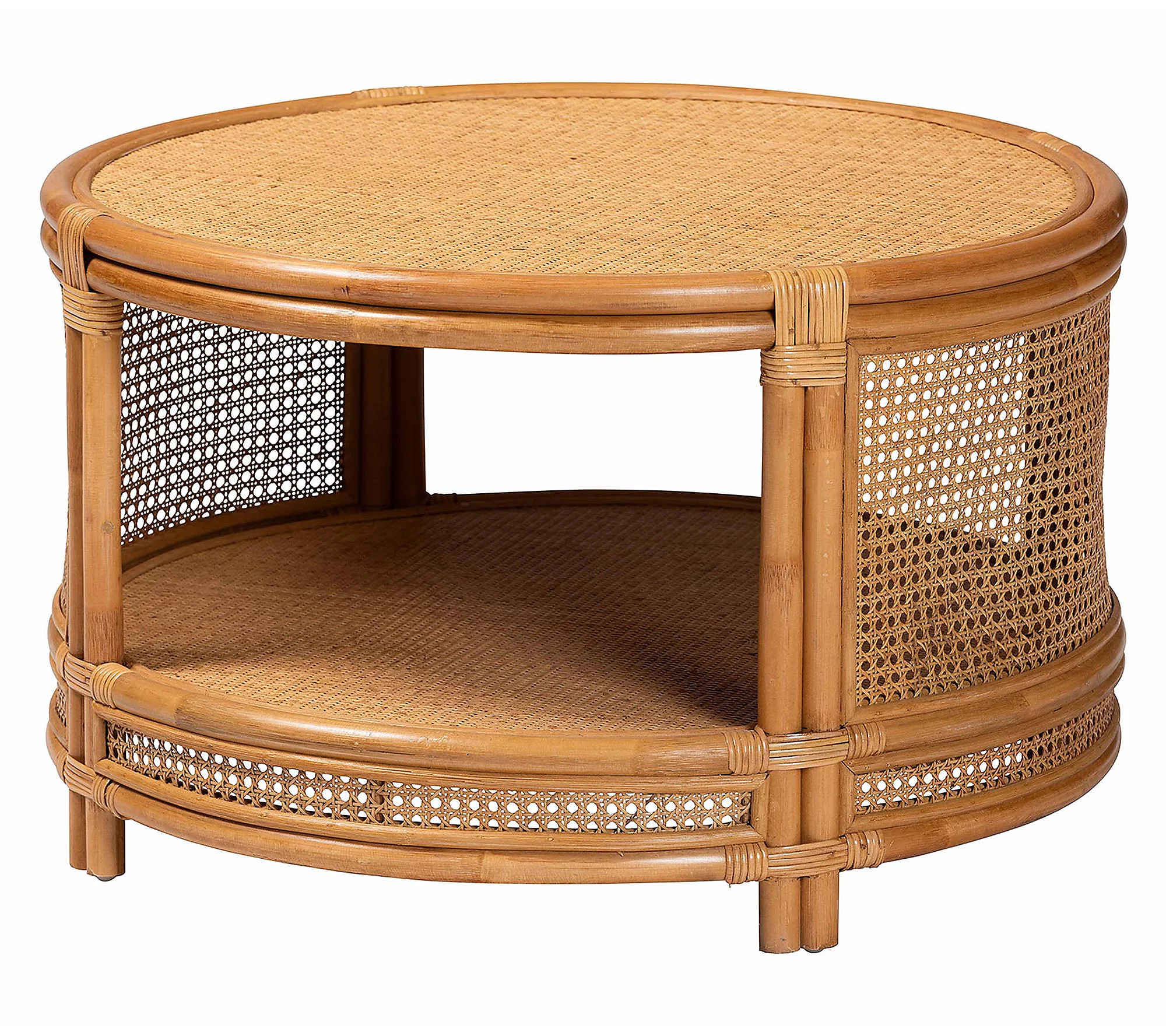 bali & pari Louis Natural Rattan Coffee Table | QVC