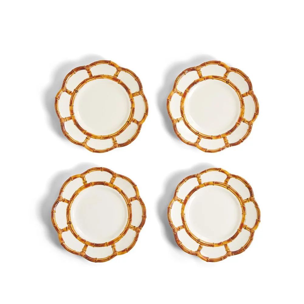 Two's Company Set of 4 Bamboo Touch Accent Plate | Walmart (US)