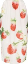 yuhan wang Strawberry-Print Skirt | Farfetch Global
