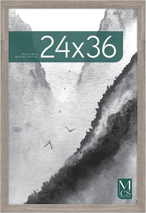 MCS Museum Poster Frame, 24x36, Barnwood, 1-Pack | Amazon (US)