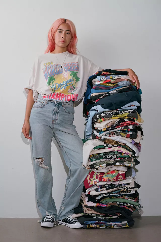 ’47 UO Exclusive Dodgers World Series T-Shirt Dress | Urban Outfitters (US and RoW)