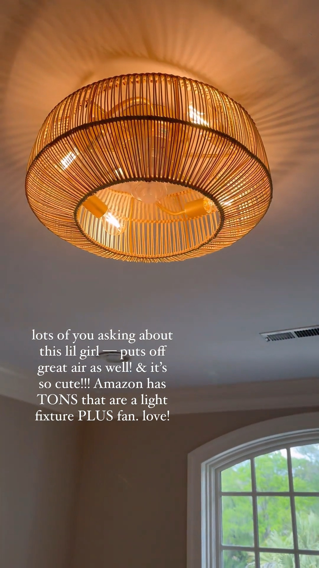 Cutie lil bedroom fan / light fixture in one!!! Solid amazon find✨💨 puts off great air & it’s honestly not loud at all! Also comes with a remote! 

Amazon / home decor / indoor fans / boho vibes / bedroom lighting / Holley Gabrielle 

#LTKVideo #LTKstyletip #LTKhome