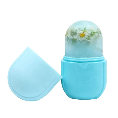 Ice Roller for Face and Eye,Facial Beauty Ice Roller Skin Care Tools, Facial Cube, Gua Sha Face Massage, Silicone Ice Mold for Beauty (Blue) | Amazon (US)