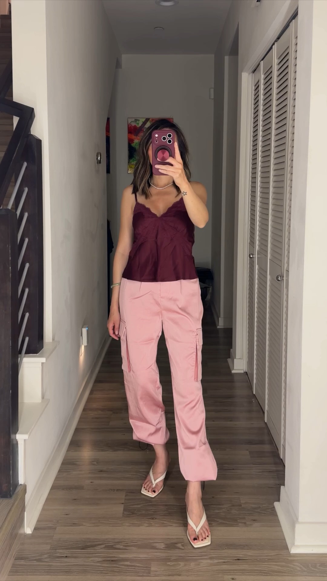 OOTD ⚡️ Pink and burgundy is one of my favorite color combos. These pink cargo pants are so comfortable? chic and under $100. The thong kitten sandals look designer but they’re under $50. I’ve had them for over 2 years and they’re so comfortable. Runs TTS. 

Spring outfit, ootd, summer outfit, cargo pants, sandals, kitten heels, The Stylizt

#LTKootd #LTKgrwm #LTKdayinmylife