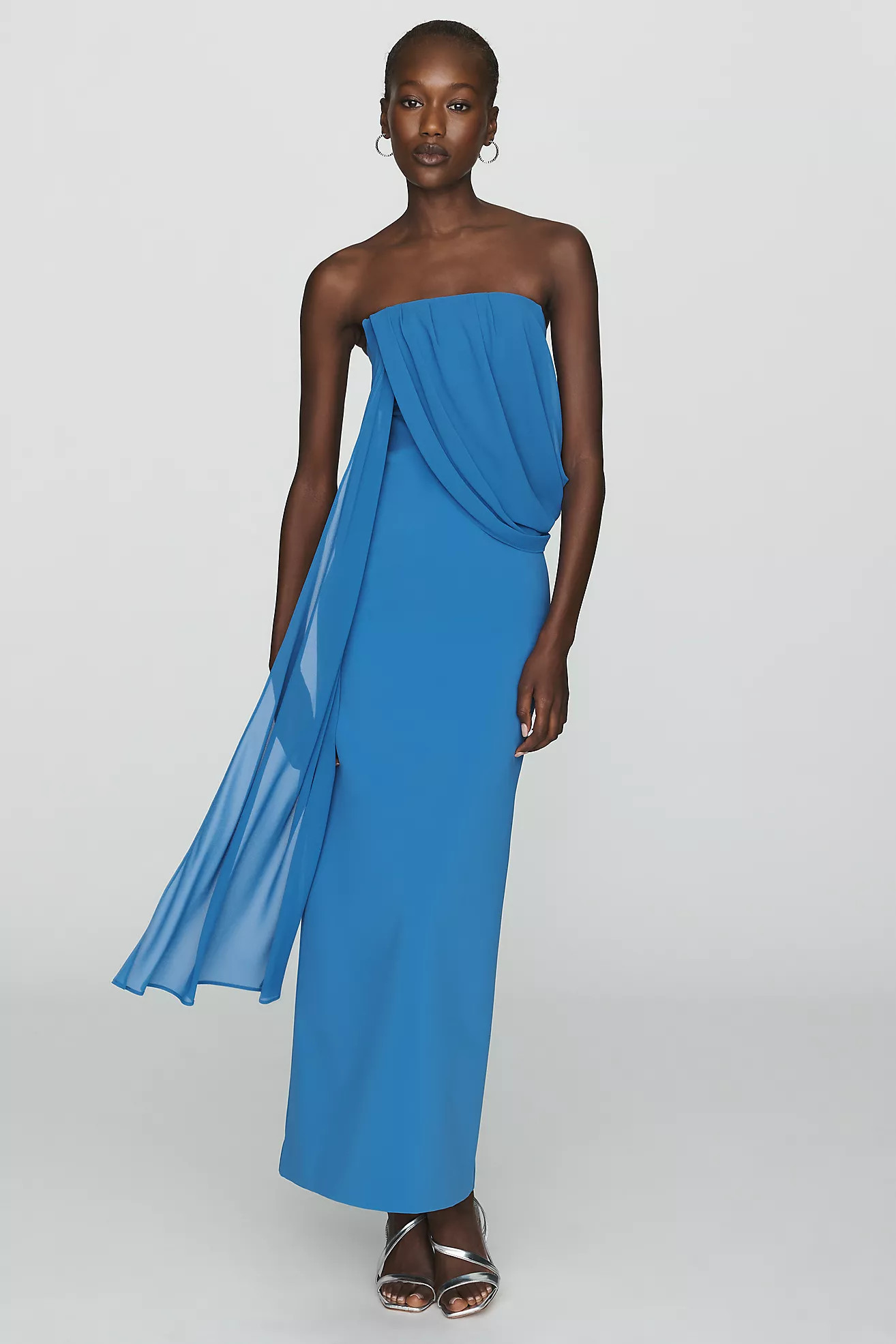 Significant Other Edda Strapless Draped Midi Dress | Anthropologie (US)