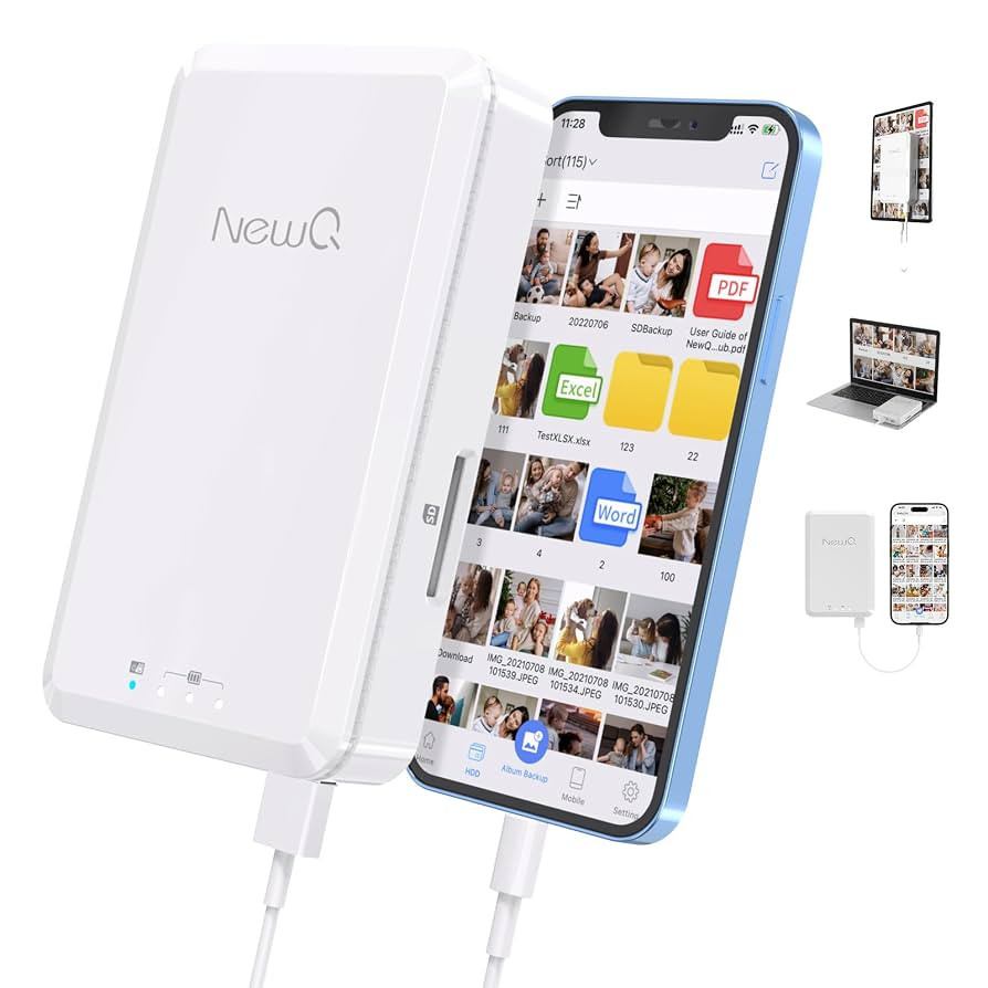 NEWQ Hard Drive for Phone Computer: 2 TB Photo Stick Portable Storage Device External HDD USB Fla... | Amazon (US)