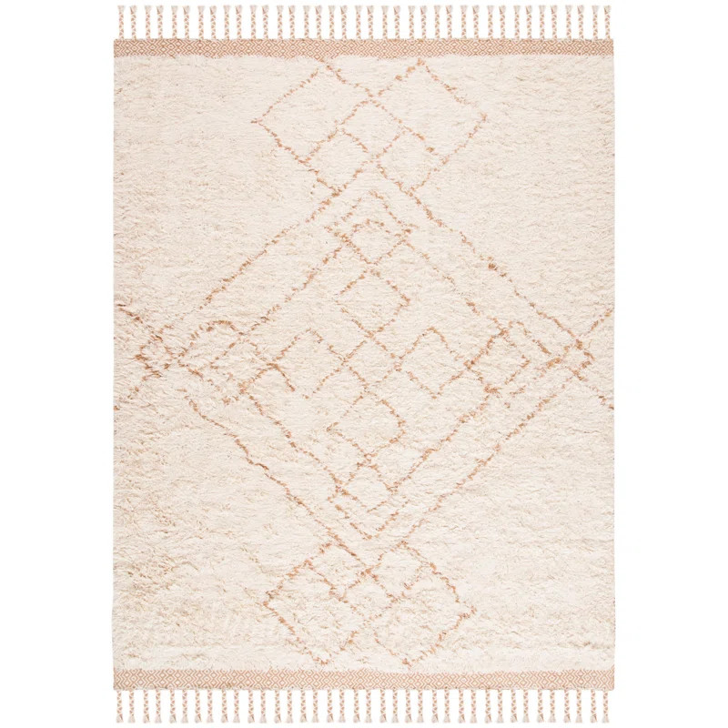 Powell Handwoven Flatweave Wool Beige Area Rug | Wayfair North America