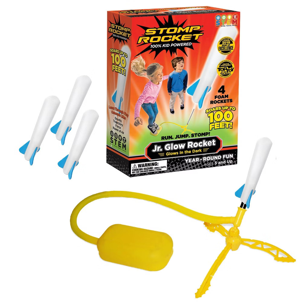 Stomp Rocket Glow High Flying Glow In The Dark Foam Rockets with Launch Pad | Target