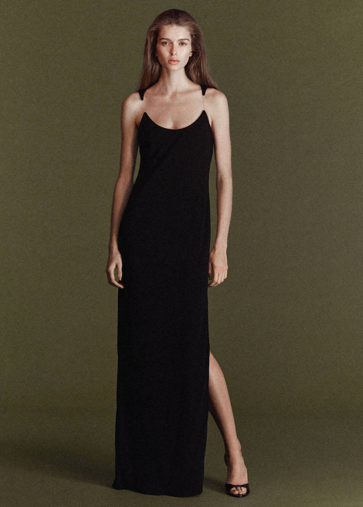 Fitted dress with transparent straps black - Woman - 4 - MANGO | Mango (US/MX/AU)