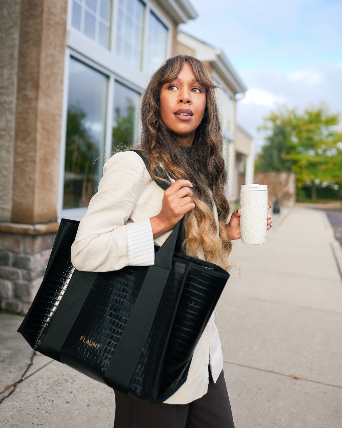 the outfit that works from coffee run to meeting to school pickup 🍂 Green sneakers are the secret to making neutrals feel fun. Blazer @Zara, pants @Abercrombie & Fitch, top @Organic Basics, sneakers @Project Cloud, tote @Flaunt Cases 🖤 #falloutfit #outfitinspo #workwear #sneakerstyle #fallfashion #ootd #phillycreator

#LTKootd #LTKWorkwear #LTKSeasonal