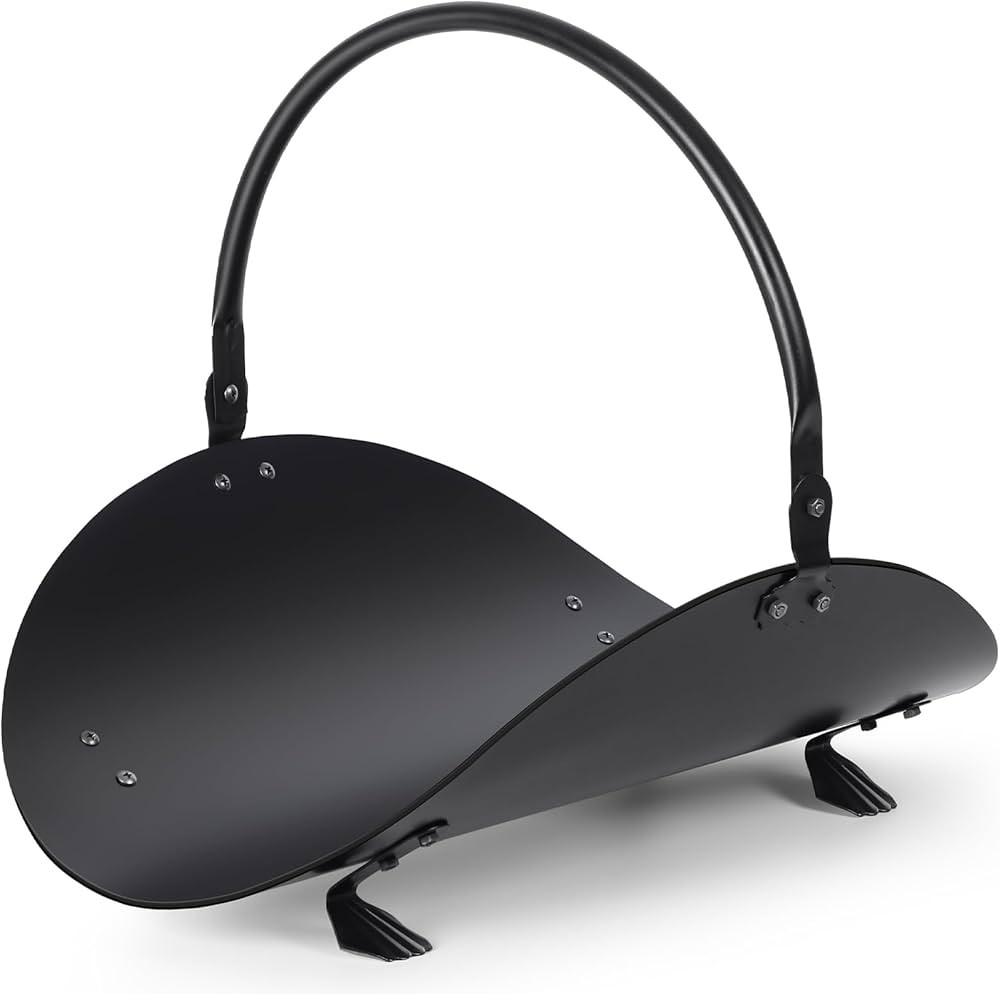 AMAGABELI GARDEN & HOME Fireplace Log Holder Indoor Firewood Carrier Metal Wood Rack Holder Tools... | Amazon (US)