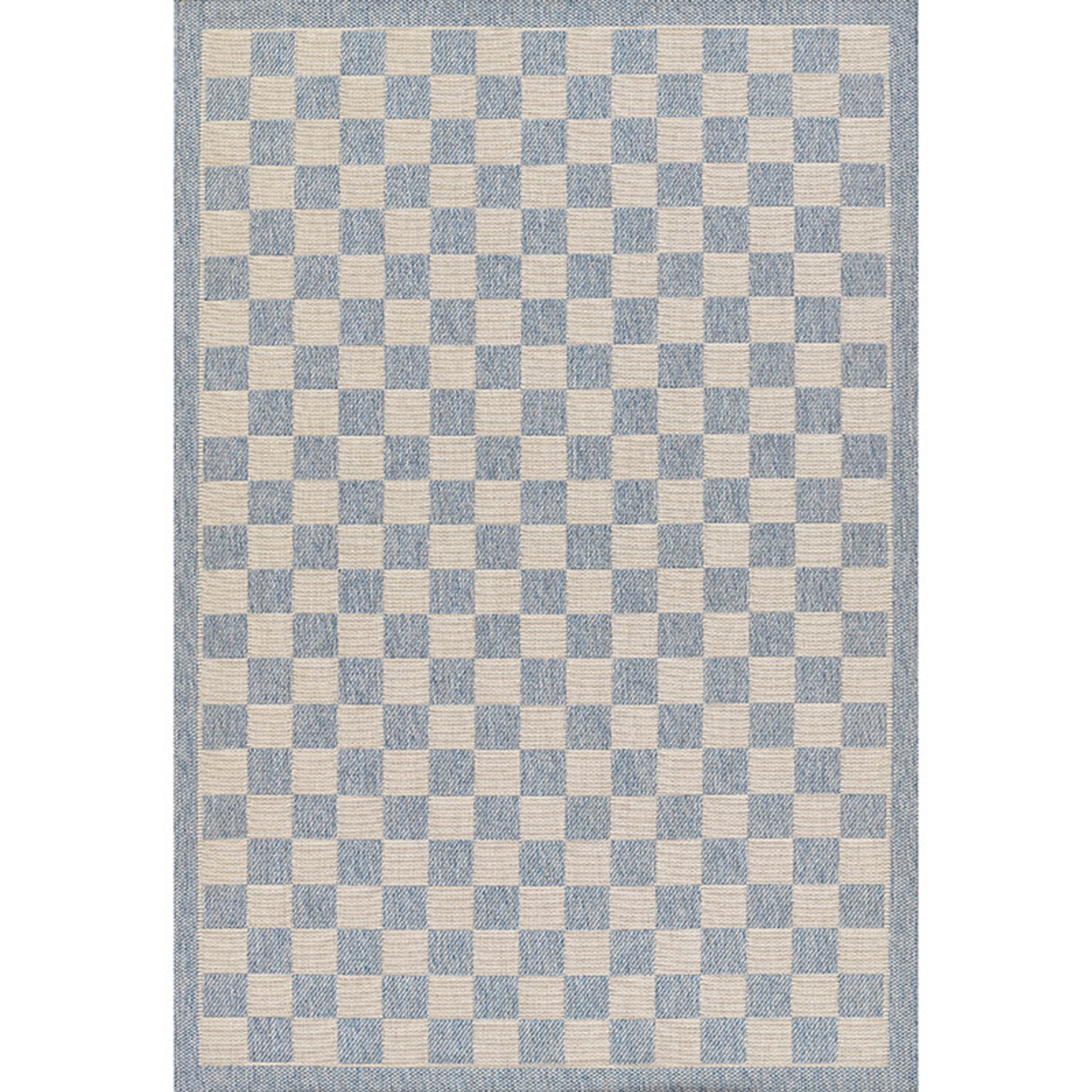 Checkered Outdoor Rug -  Blue, 8' x 10' | The Company Store