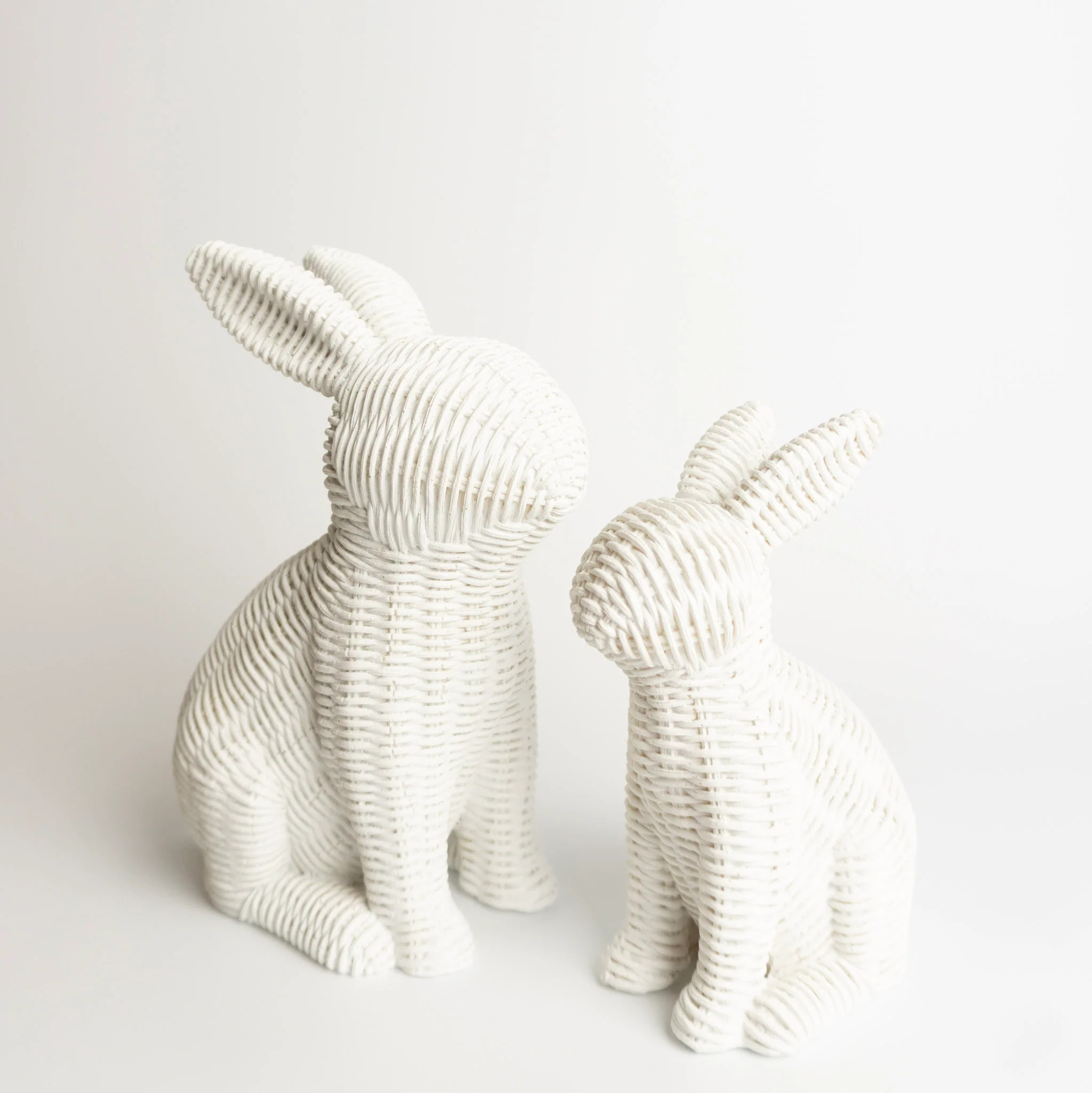 White Rattan Bunny | Eco Chic Home
