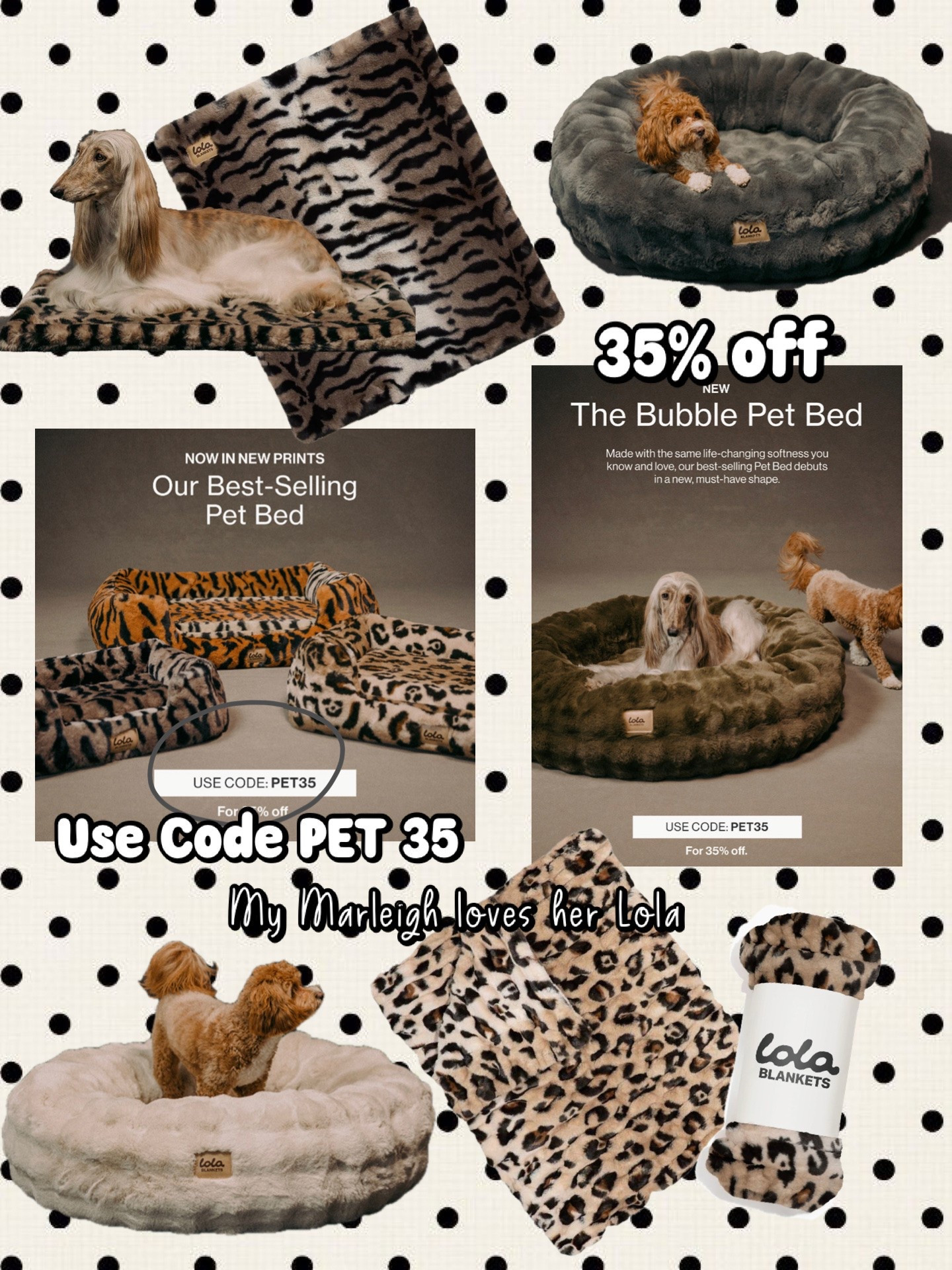 Use code PET35 
The softest pet bed and blankets! 
The beds come in different sizes too

#LTKHome