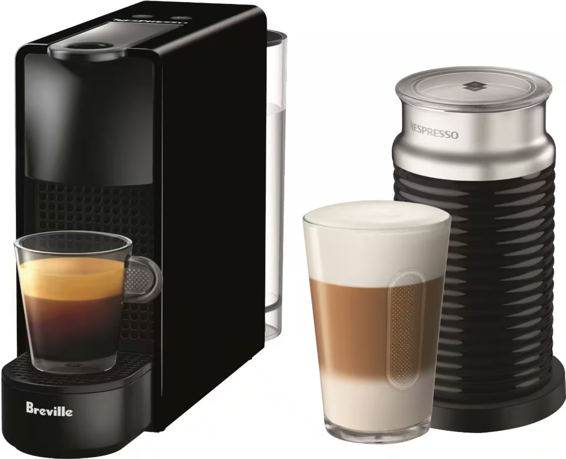 Nespresso Essenza Mini Black by Breville with Aeroccino3 Piano Black BEC250BLK1AUC1 - Best Buy | Best Buy U.S.