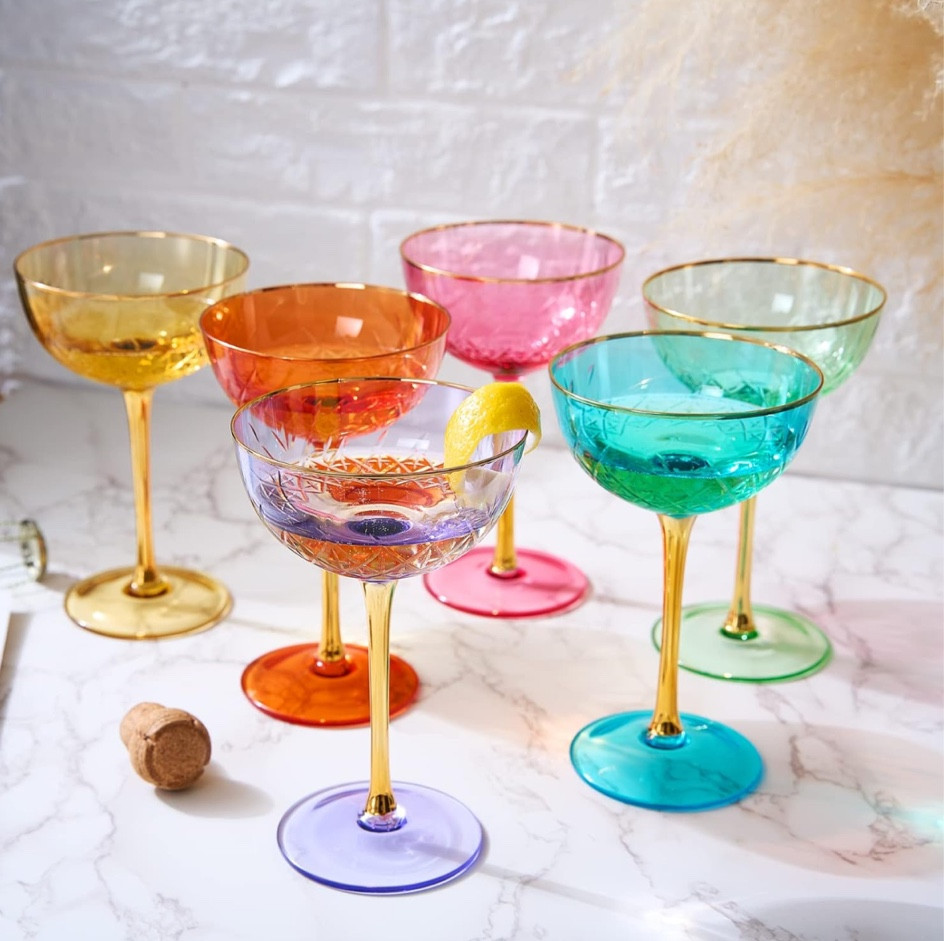 I have been obsessed with color glassware and that includes coupes. SO CUTE!! I absolutely love these  

#LTKparties #LTKfindsunder100 #LTKhome