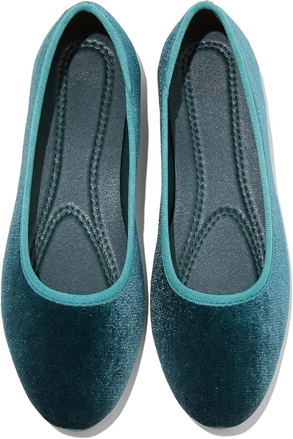 Women's Velvet Ballet Flats Casual Dress Shoes Soft Slip On Shoes Comfortable Dressy Flat Shoes L... | Amazon (US)
