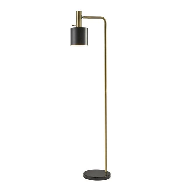 Adesso Emmett Floor Lamp, Antique Brass and Black | Walmart (US)