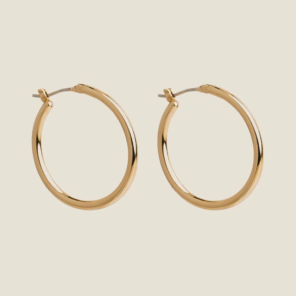 Gold Halo Hoops | Nickel and Suede