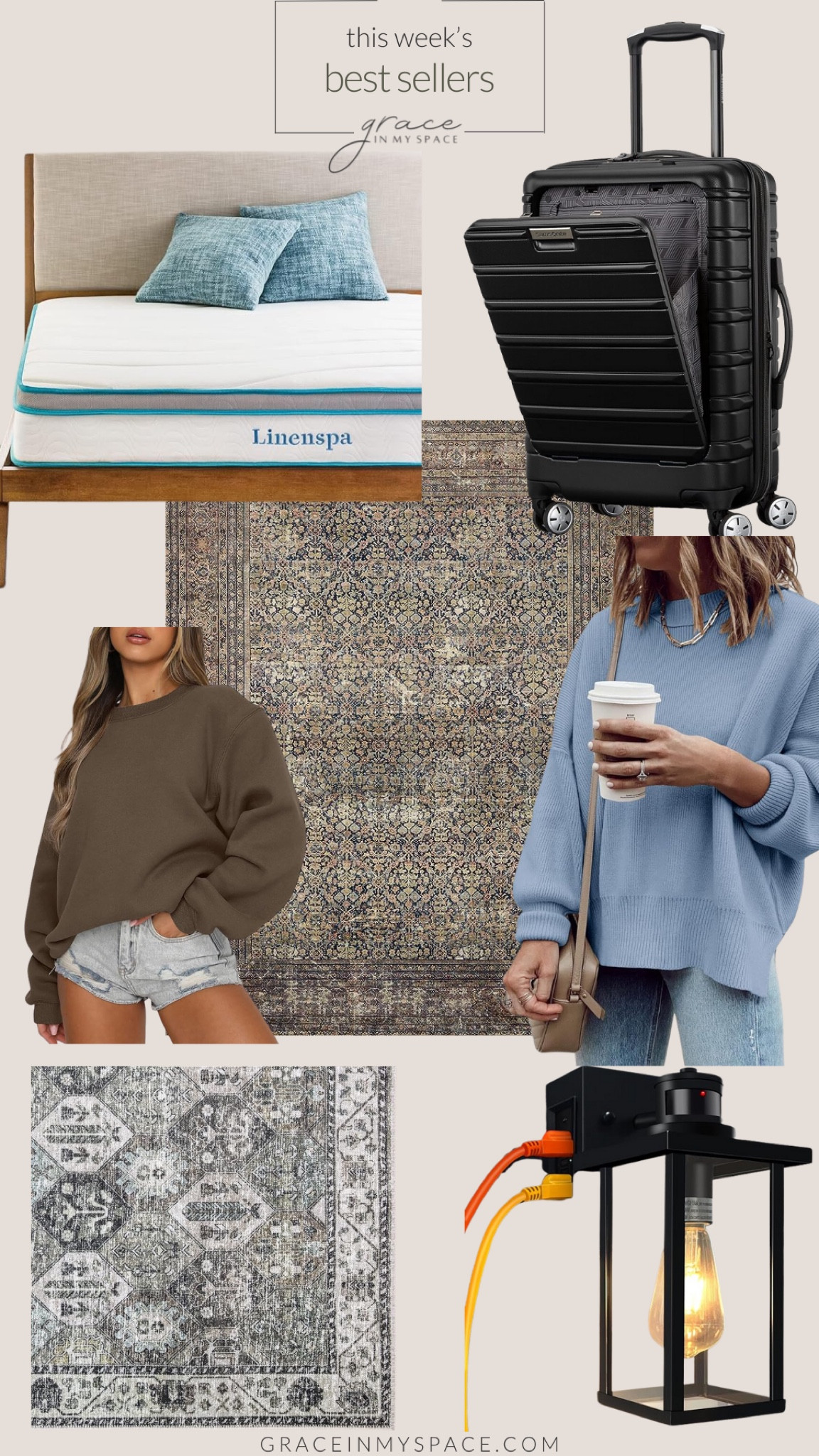 This week's best sellers are all about home upgrades and cozy fashion. I love this new outdoor sconce I ordered for our entire perimeter. It is motion sensor, and has integrated outlets! #bestsellers #amazon 

#LTKfindsunder50 #LTKtravel #LTKhome