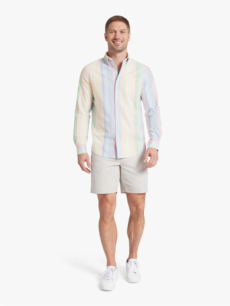 Chaps Men's & Big Men's Long Sleeve Oxford Woven Shirt, Sizes S-3XL | Walmart (US)