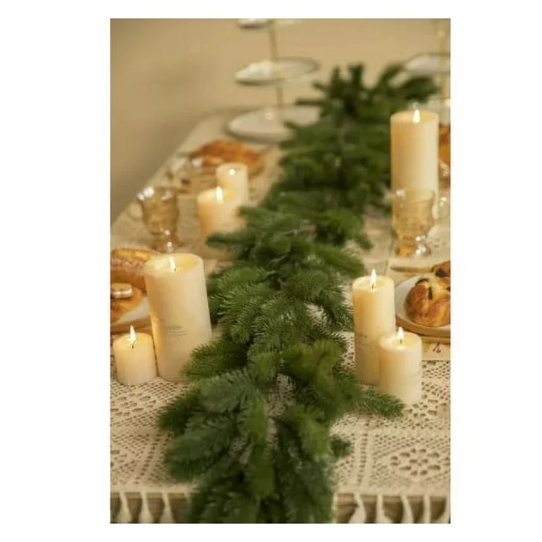 5.9FT Artificial Christmas Garland Fake Pine Needles Vine Greenery Plant for Christmas Table Mant... | Walmart (US)