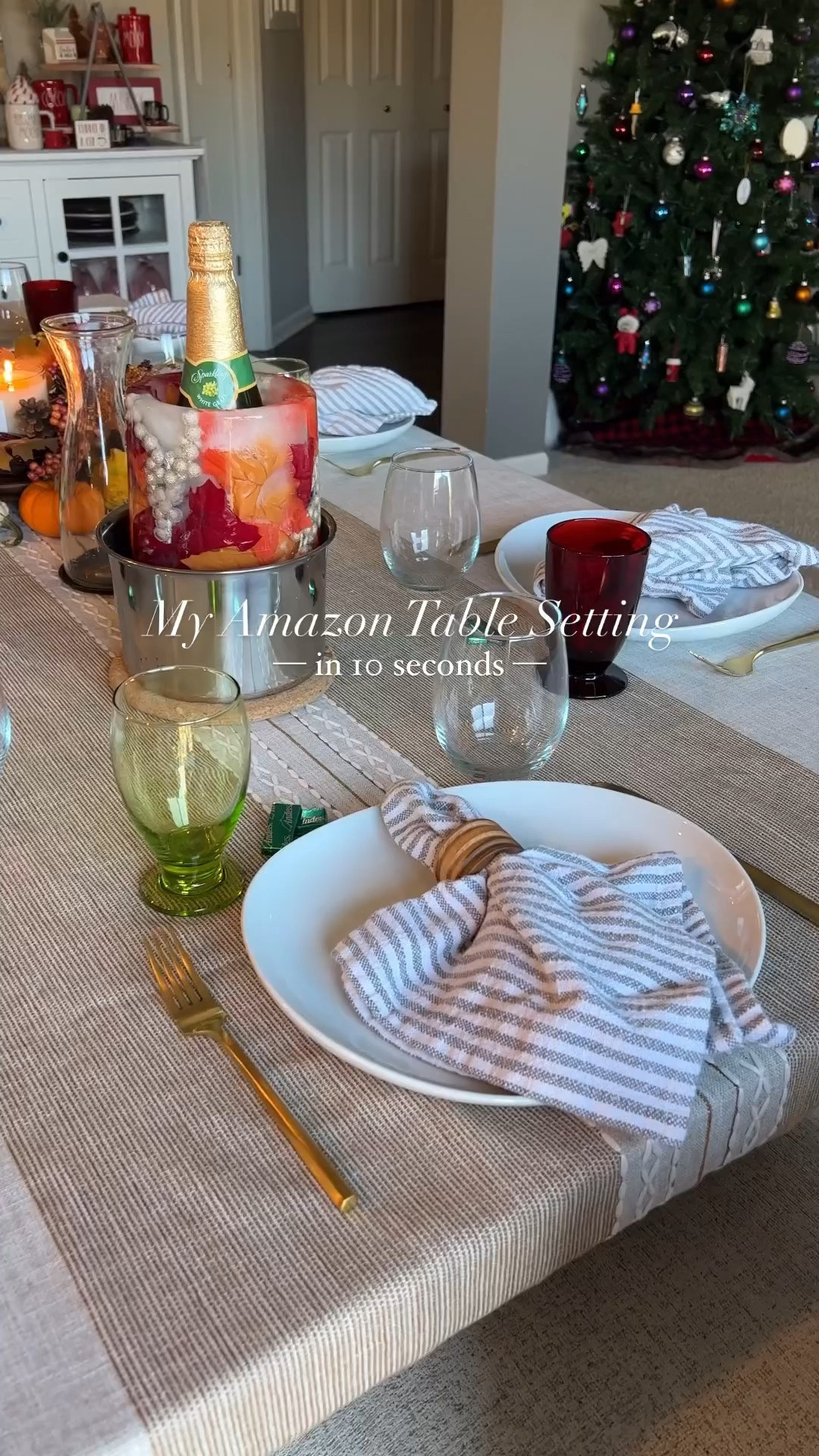 Centerpiece champagne ice bucket for holidays. Thanksgiving centerpiece. Christmas centerpiece. Holiday hosting essential.