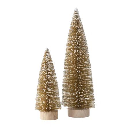 Mercury Row® 2 Piece Bottle Brush Set with Snow Tabletop Tree | Birch Lane | Wayfair North America